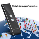 便攜式智能語音翻譯器升級版，適用於學習、旅行、商務會議，3合1語音文字照片語言翻譯器