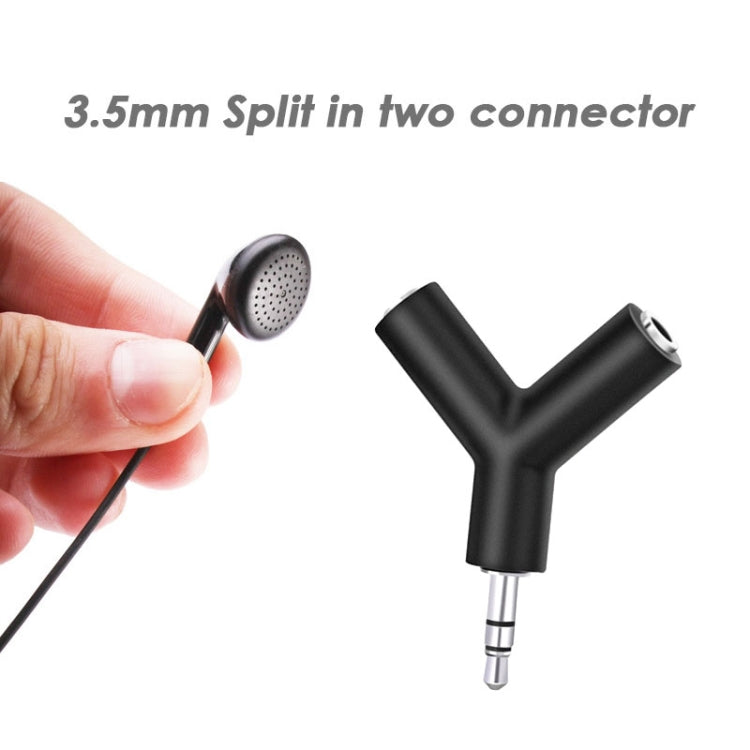 迷你 Y 型 3.5mm 公頭轉雙 3.5mm 母頭插孔音頻耳機轉接器鑰匙圈