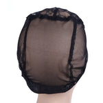 Elastic Hair Net Cap Lace Mesh Bottom Cover Wig Accessories, 56CM Black
