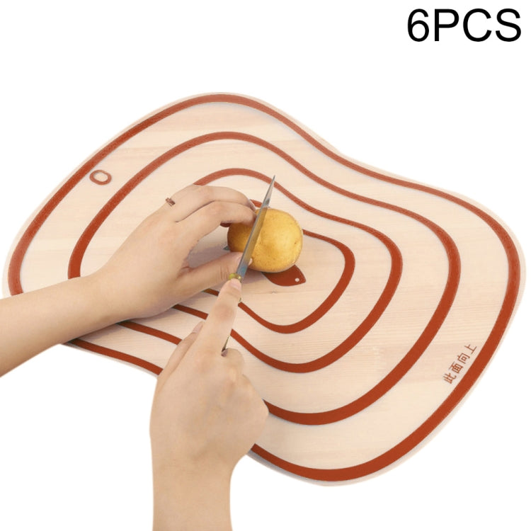 6件裝廚房砧板 柔韌透明PP切菜板, S(20x14.8cm), M(30.5x23.5cm), L(42x31.5cm)