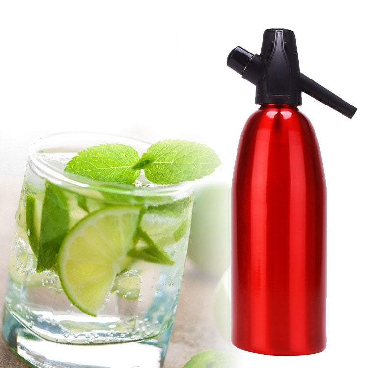 手動蘇打水氣瓶 CO2 分配器水泡生成器冷飲雞尾酒蘇打機鋁製酒吧 DIY 蘇打製造器, 容量: 1L