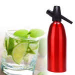 手動蘇打水氣瓶 CO2 分配器水泡生成器冷飲雞尾酒蘇打機鋁製酒吧 DIY 蘇打製造器, 容量: 1L