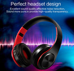 HIFI 立體聲無線藍牙耳機 適用於小米 iPhone 三星平板，附麥克風，支援 SD 卡及 FM