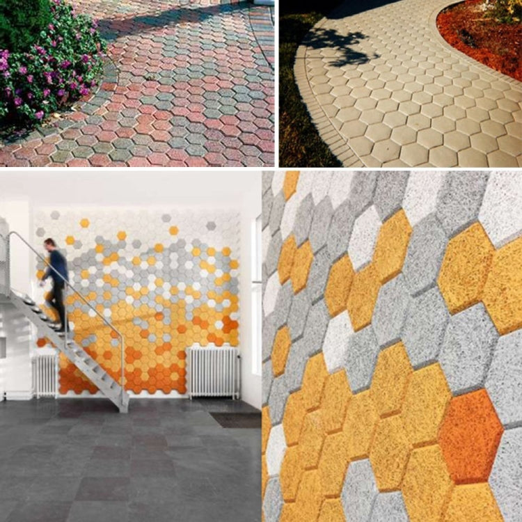 塑料地板模具超輕DIY園藝鋪裝六角花紋模具，鋪裝六角花紋模具