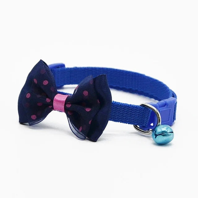 可調蝴蝶結鈴鐺項圈貓狗項圈寵物用品