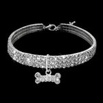 閃亮水鑽狗項圈水晶幼犬吉娃娃寵物狗項圈牽引繩適用小型犬寵物配件，L，M，S