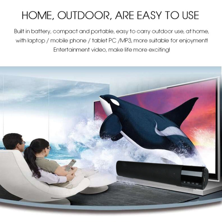 TOPROAD 高功率 10W HIFI 便攜無線藍牙喇叭立體聲音響條 TF FM USB 重低音音柱，適用於電腦電視手機