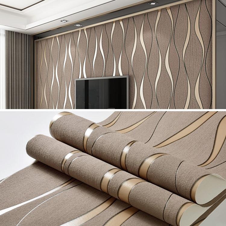 簡約3D水波紋無紡布壁紙家居裝飾牆紙