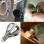 Chamfer Stainless Steel Deburring External Chamfer Tool Silver Triangle Handle Six-slot Chamfer, Triangle Handle Six-slot Chamfer