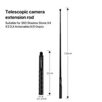 1.2米運動相機配件自拍棒，適用 Insta360 ONE X 及 ONE 運動相機把手配件，1.2米適用 Insta360 ONE X / ONE