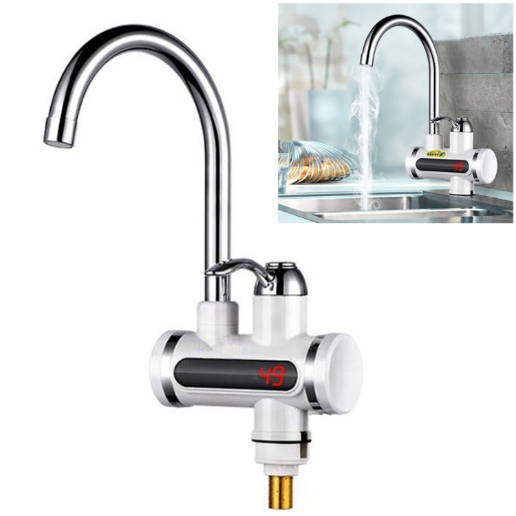 220V 廚房即熱式無水箱電熱水龍頭 帶溫度顯示，底部進水，側面進水