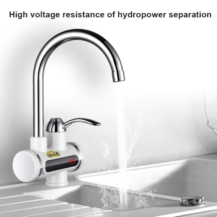 220V 廚房即熱式無水箱電熱水龍頭 帶溫度顯示，底部進水，側面進水