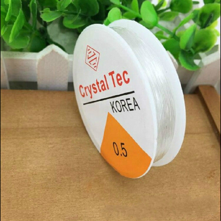 5 件透明釣魚線彈力線 DIY 手工珠寶配件材料 珠子 珠線繩，0.5mm，0.6mm，0.7mm，1mm，0.8mm
