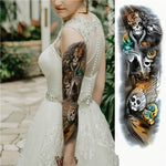 Large Arm Sleeve Waterproof Temporary Tattoo Sticker