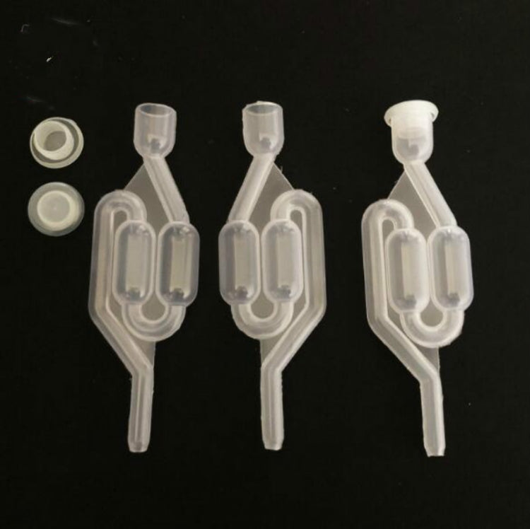 水封排氣單向家用釀酒發酵氣鎖 釀造密封塑膠氣鎖止回閥 水封閥，無蓋普通止回閥，帶蓋普通止回閥