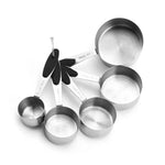 不鏽鋼量匙套裝 咖啡匙 烘焙廚房工具，5合1量杯，5合1量匙，5合1量杯（彩色），5合1量匙（彩色）