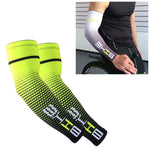 1 對酷炫男士自行車跑步防紫外線太陽防護袖套，護臂套，L、M、XL、XXL