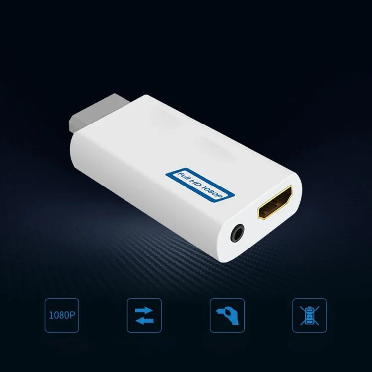 Nintendo Wii即插即用1080p HDMI轉接器，Wii轉HDMI轉接器，3.5mm音頻盒，Wii連接