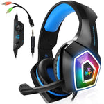 V1 3.5mm RGB 彩色發光線控遊戲耳機，線長：2.2米
