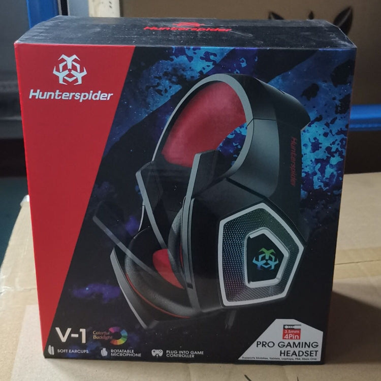 V1 3.5mm RGB 彩色發光線控遊戲耳機，線長：2.2米