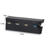 2 個裝 PS4 Slim 延長 USB 轉接配件，適用於 Play Station 4 Slim 主機 USB HUB 3.0 高速，適用於 PS4 Slim