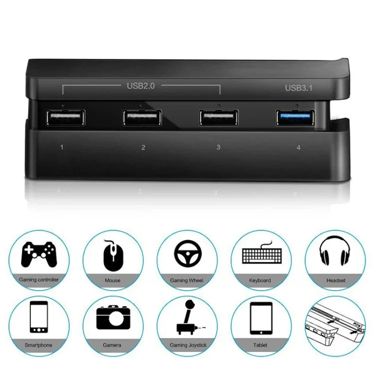 2 個裝 PS4 Slim 延長 USB 轉接配件，適用於 Play Station 4 Slim 主機 USB HUB 3.0 高速，適用於 PS4 Slim
