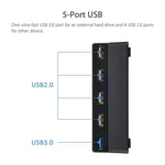 2 個裝 PS4 Slim 延長 USB 轉接配件，適用於 Play Station 4 Slim 主機 USB HUB 3.0 高速，適用於 PS4 Slim