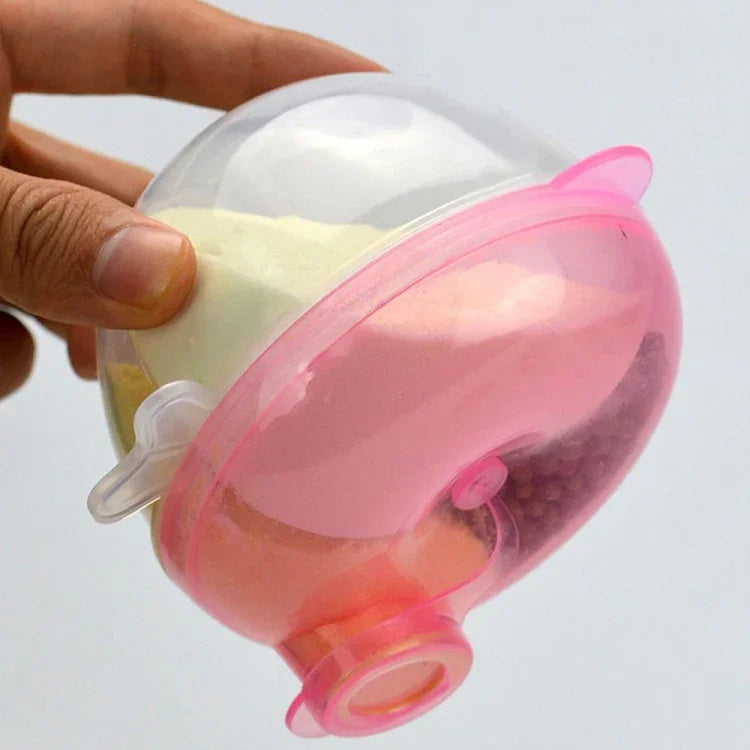 嬰兒奶粉配方分裝盒 食物容器儲存餵食盒 三層防漏旅行收納盒 適合兒童幼兒，綠色、粉色、黃色、藍色