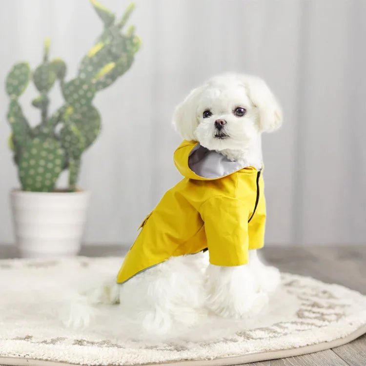 狗狗雨衣帶帽四腳衣防水全包小型犬寵物雨衣，S、M、L、XL、XXL