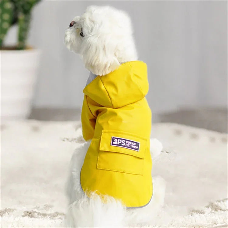 狗狗雨衣帶帽四腳衣防水全包小型犬寵物雨衣，S、M、L、XL、XXL