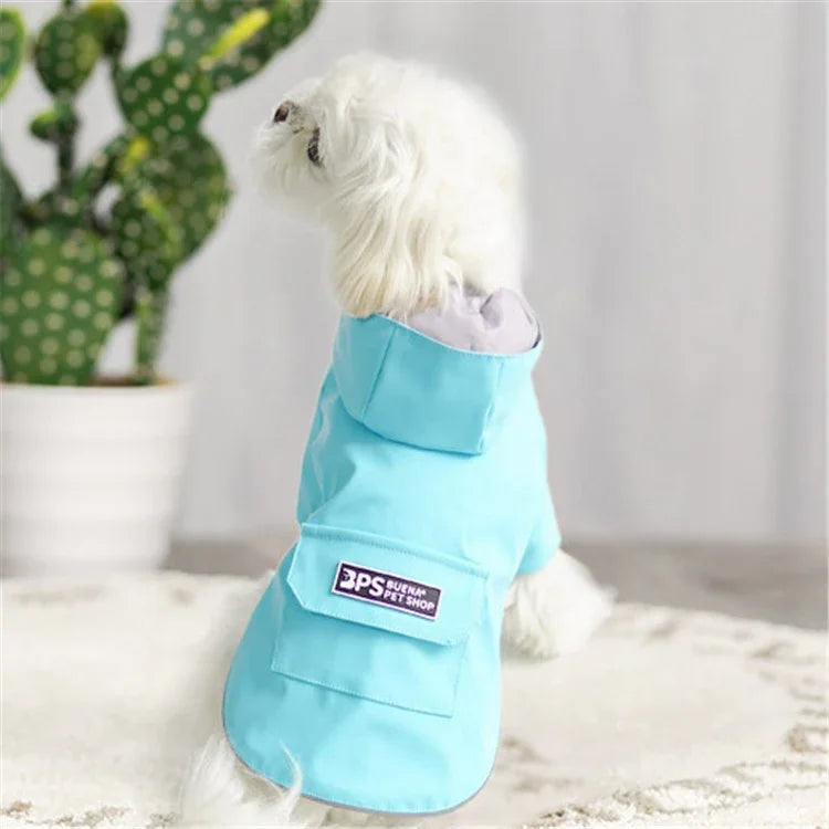 狗狗雨衣帶帽四腳衣防水全包小型犬寵物雨衣，S、M、L、XL、XXL
