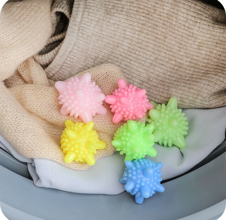 5個裝防纏繞強力去污洗衣球家用洗衣機海星固體清潔球，清潔球