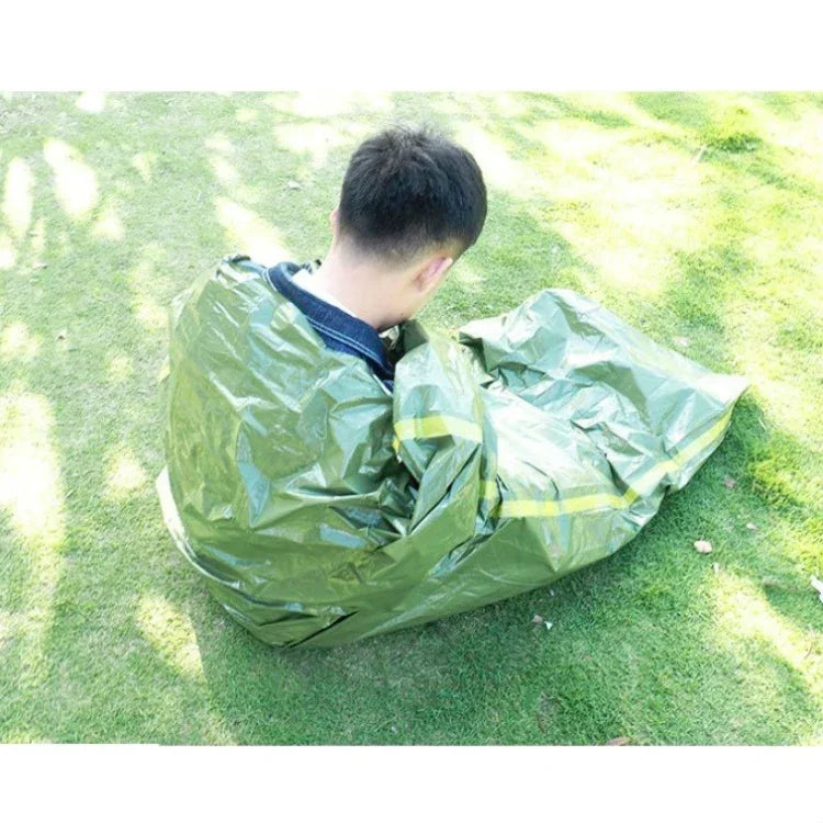 戶外睡袋 災難救援及防寒保溫緊急睡袋，綠色，橙色