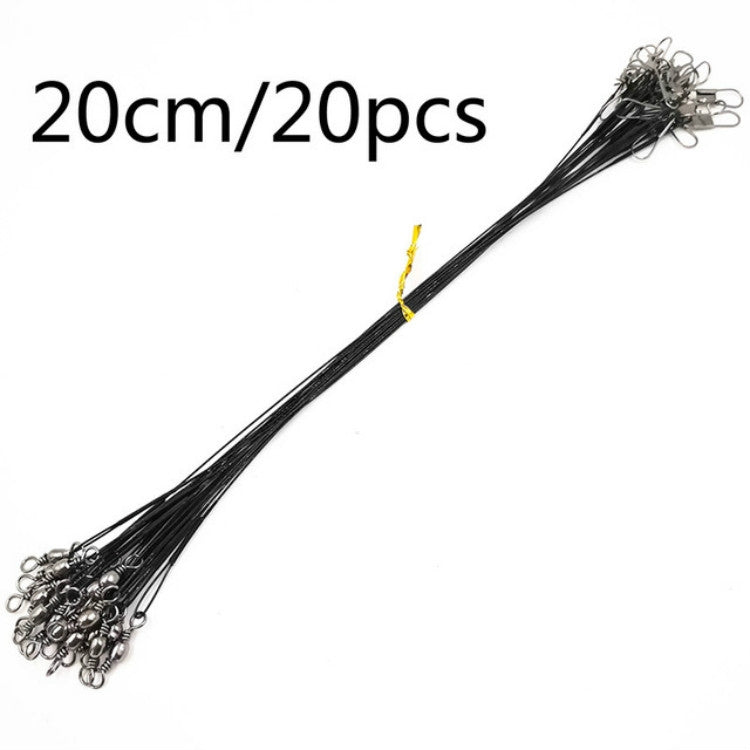 20 件路亞前導線帶針線防咬線，20CM，25CM，30CM，15CM