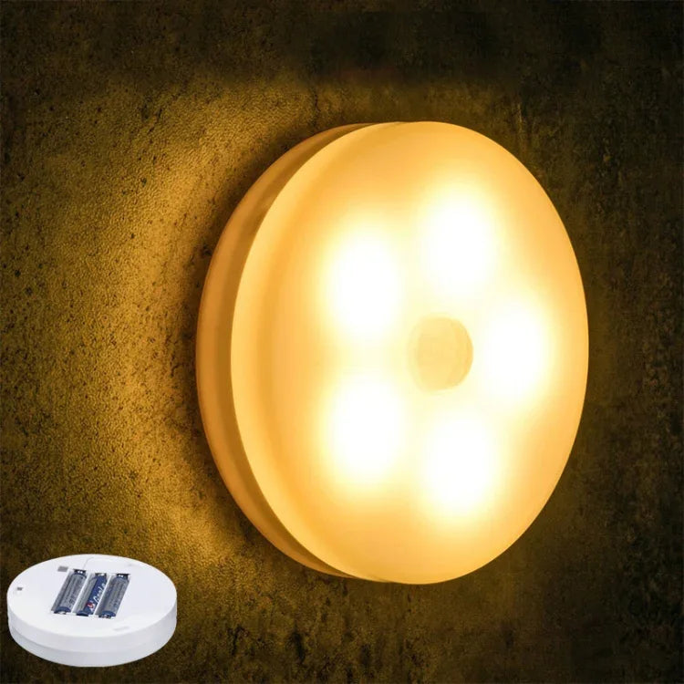 智能人體感應LED夜燈控制臥室床頭桌燈，電池款，可充電