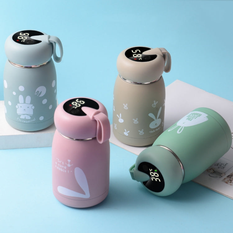 卡通保溫杯 智能溫度測量變色顯示溫度水杯 情侶兒童學生杯，數字顯示，粉色，數字顯示，藍色，數字顯示，綠色，數字顯示，棕色