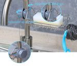 水龍頭架 不鏽鋼穿孔自由廚房水槽收納架 抹布海綿瀝水架，A 型，B 型，C 型