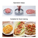 漢堡肉壓肉餅模具肉壓漢堡製作器，1個棕色手柄