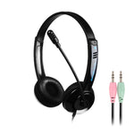 DANYIN DT326 Head-mounted Desktop Computer Children Learning Wire Headset with Microphone, Cable Length:1.8m, DT326 3.5mm Two-hole White, DT326 3.5mm Two-hole Black, DT326 Single Hole Four-level White, DT326 Single Hole Four-level Black                ...