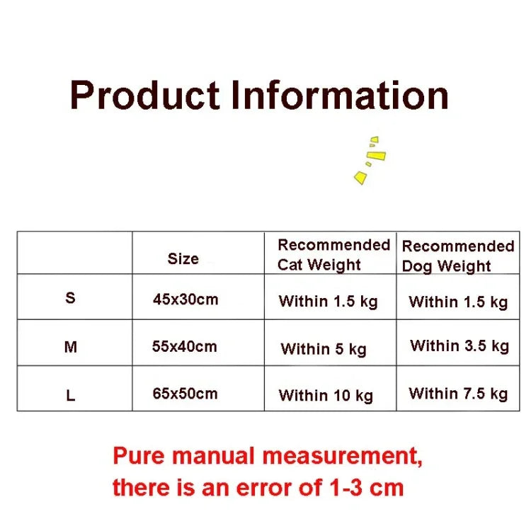 封閉式可拆洗貓砂睡袋 冬季保暖狗籠，S，M，L