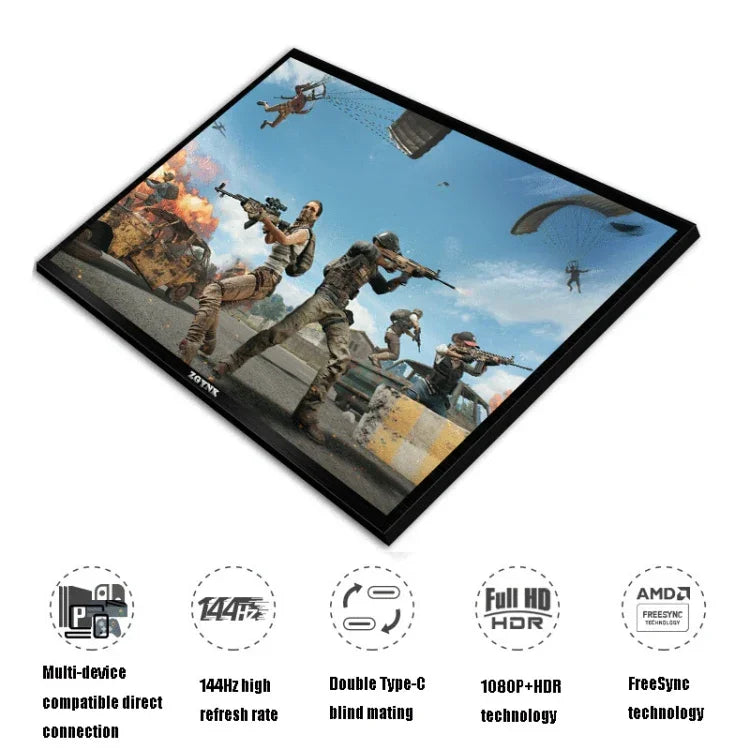 ZGYNK TPZ1303 Type-c便攜電腦擴展顯示器，美規插頭，11.6英寸1920x1080，13.3英寸1920x1080，13.3英寸2560x1400，14.1英寸2560x1400，15.6英寸1920x1080，15.6英寸3840x2160