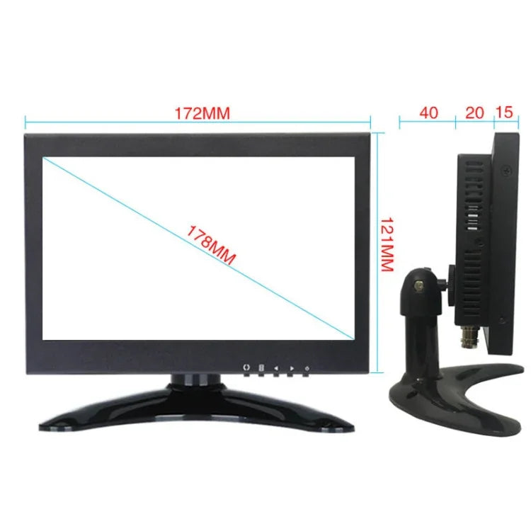 ZGYNK B1042 便攜高清金屬電腦顯示器，7英寸VGA AV HDMI BNC，9.7英寸VGA AV HDMI BNC，10.1英寸VGA AV HDMI BNC，12英寸VGA AV HDMI BNC，12.5英寸VGA AV HDMI BNC