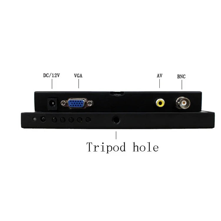 ZGYNK B1042 便攜高清金屬電腦顯示器，7英寸VGA AV HDMI BNC，9.7英寸VGA AV HDMI BNC，10.1英寸VGA AV HDMI BNC，12英寸VGA AV HDMI BNC，12.5英寸VGA AV HDMI BNC