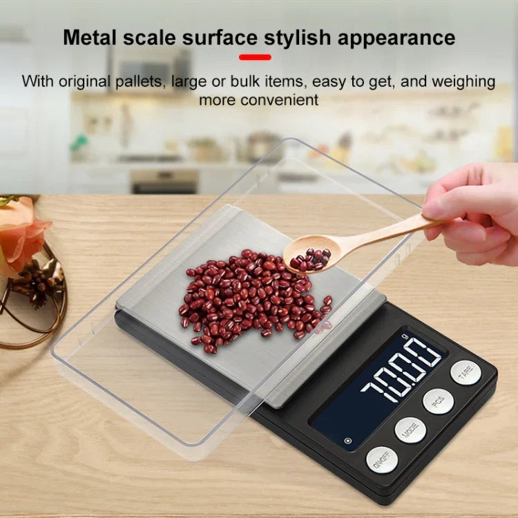 高精度電子秤迷你便攜珠寶藥品秤，500g/0.1g，100g/0.01g，200g/0.01g，300g/0.01g，500g/0.01g，1000g/0.1g