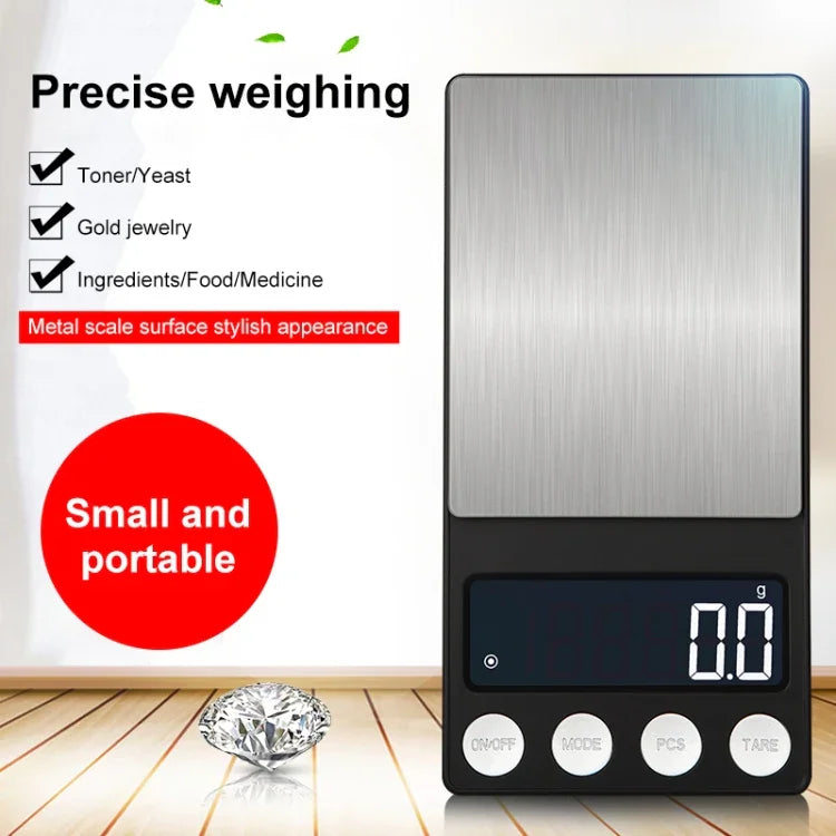 高精度電子秤迷你便攜珠寶藥品秤，500g/0.1g，100g/0.01g，200g/0.01g，300g/0.01g，500g/0.01g，1000g/0.1g
