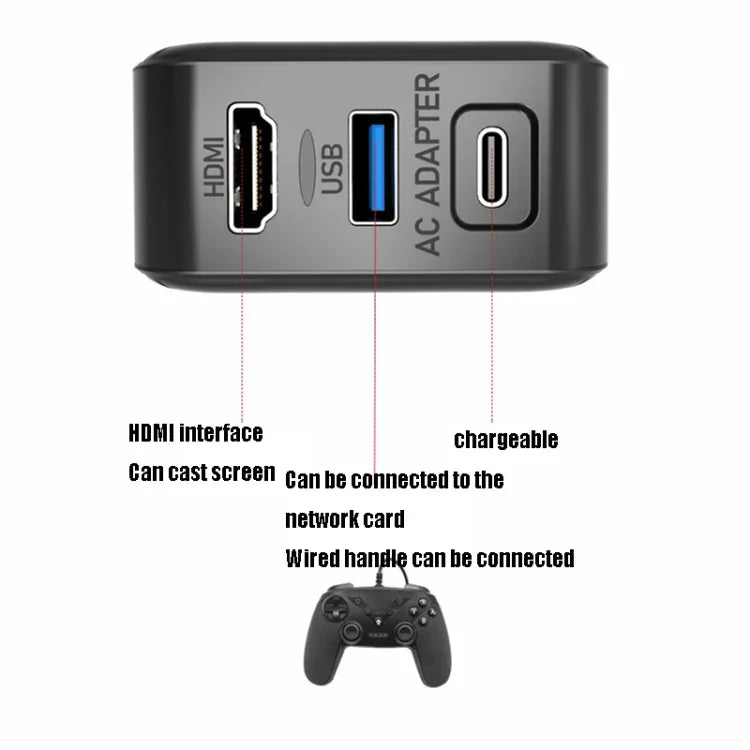 多功能投影及充電交流電源適配器底座，支援Android/PC/Lite Switch，黑色+美國插頭，黑色+歐洲插頭，黑色+英國插頭