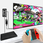 多功能投影及充電交流電源適配器底座，支援Android/PC/Lite Switch，黑色+美國插頭，黑色+歐洲插頭，黑色+英國插頭