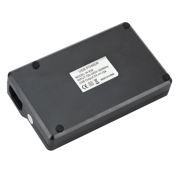 100-240V USB 介面智能快充數字電子充電器多功能充電器，美規插頭，10 端口，12 端口
