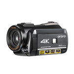 ORDRO AC3 3.1 吋 IPS 螢幕 4K 全高清 13MP 夜視 WiFi 直播攝錄機 DV 數碼相機，標準版，標準版 + 麥克風，標準版 + 麥克風 + 手持支架，標準版 + 麥克風 + 補光燈