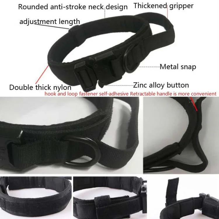 加厚尼龍大型及中型犬牽引項圈 寵物項圈，M, L, XL
